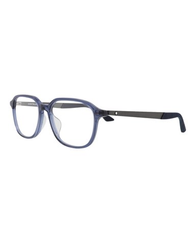 MONTURA ÓPTICA MONTBLANC DE ACETATO RECICLADO CON MARCO REDONDO (HOMBRE) EN COLOR AZUL RUTENIO - 2