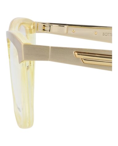 MONTURA ÓPTICA BOTTEGA VENETA CON FORMA DE OJO DE GATO (HOMBRE) Y MUJER EN DORADO DORA - 4