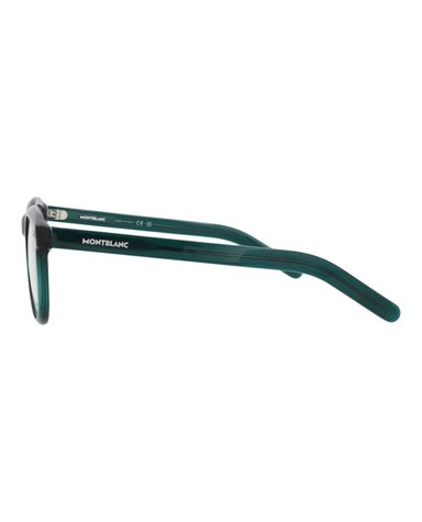 MONTURA ÓPTICA MONTBLANC DE ACETATO CON MARCO REDONDO (HOMBRE) EN VERDE VERDE Y TRANSPARENTE - 3