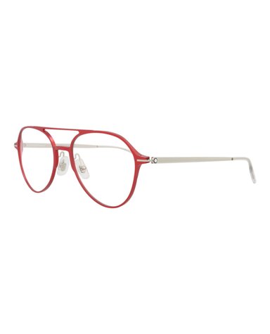 MONTURA ÓPTICA MONTBLANC AVIATOR-FRAME DE ALUMINIO (HOMBRE) EN COLOR ROJO PLATEADO Y TRANSPARE - 2