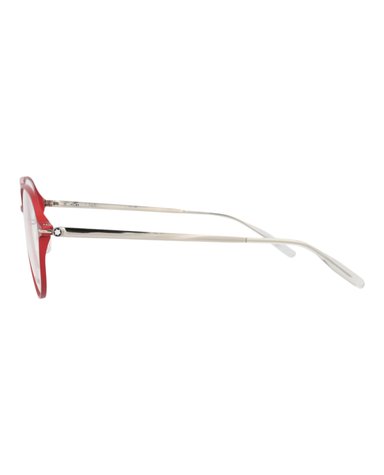 MONTURA ÓPTICA MONTBLANC AVIATOR-FRAME DE ALUMINIO (HOMBRE) EN COLOR ROJO PLATEADO Y TRANSPARE - 3