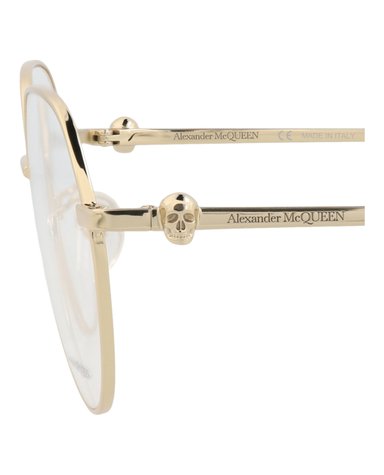 MONTURA ÓPTICA CON MARCO REDONDO ALEXANDER MCQUEEN (HOMBRE) Y MUJER EN DORADO DORADO Y - 4