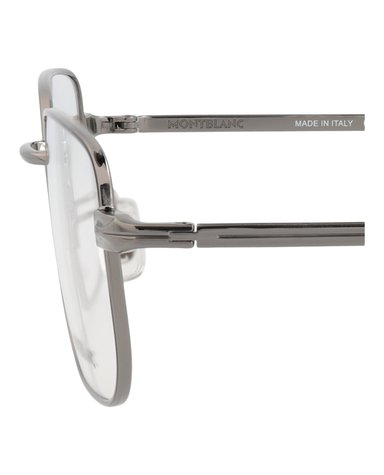MONTURA ÓPTICA METÁLICAS MONTBLANC CON MARCO CUADRADO (HOMBRE) EN RUTENIO Y RUTENIO TRANSPARENT - 4
