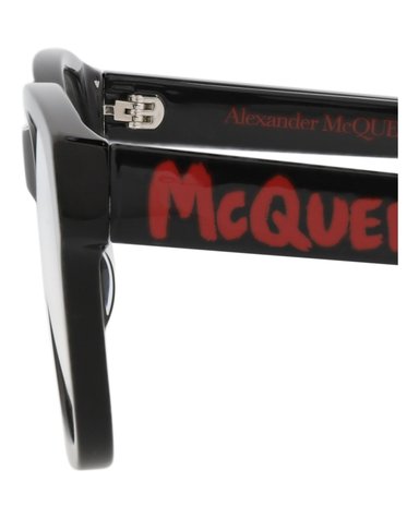 MONTURA ÓPTICA ALEXANDER MCQUEEN DE ACETATO CON MARCO CUADRADO (HOMBRE) EN NEGRO NEGRO TRANSPAREN - 4