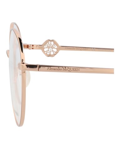 MONTURA ÓPTICA CON MARCO REDONDO ALEXANDER MCQUEEN (MUJER) EN DORADO DORADO TRANSPARENT - 4