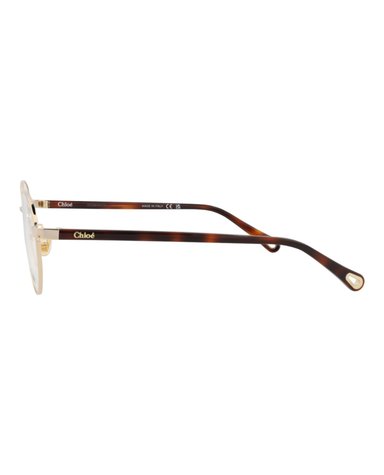 MONTURA ÓPTICA CON MARCO REDONDO CHLOÉ (MUJER) EN COLOR DORADO HAVANA TRANSPARENT - 3