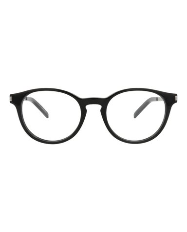 MONTURA ÓPTICA SAINT LAURENT DE ACETATO CON MARCO REDONDO (HOMBRE) Y MUJER EN NEGRO PLATEADO Y - 1