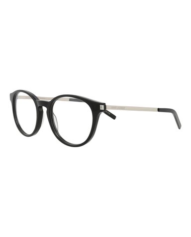 MONTURA ÓPTICA SAINT LAURENT DE ACETATO CON MARCO REDONDO (HOMBRE) Y MUJER EN NEGRO PLATEADO Y - 2