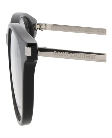 MONTURA ÓPTICA SAINT LAURENT DE ACETATO CON MARCO REDONDO (HOMBRE) Y MUJER EN NEGRO PLATEADO Y - 4