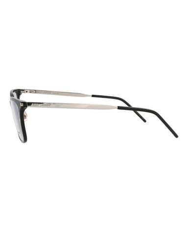 MONTURA ÓPTICA SAINT LAURENT DE ACETATO CON MARCO CUADRADO (HOMBRE) EN NEGRO PLATEADO Y TRANSP - 3