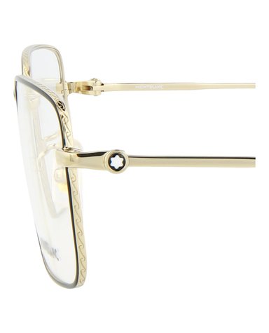 MONTURA ÓPTICA DE METAL CON MARCO CUADRADO MONTBLANC (HOMBRE) EN DORADO DORADO TRANSPARENTE - 4