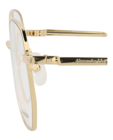 MONTURA ÓPTICA CON MARCO REDONDO ALEXANDER MCQUEEN (HOMBRE) EN DORADO DORADO TRANSPAREN - 4