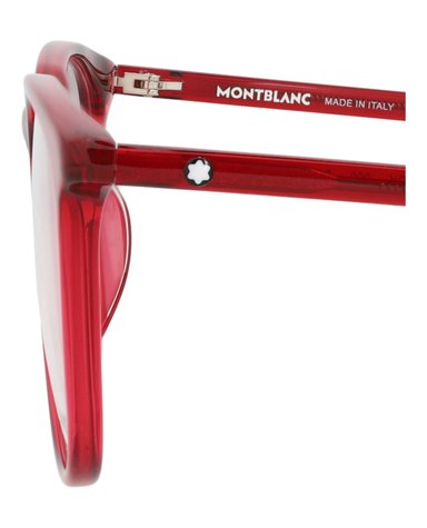 MONTURA ÓPTICA MONTBLANC DE ACETATO CON MONTURA CUADRADA (HOMBRE) EN COLOR BURDEOS BURDEOS TRAN - 4