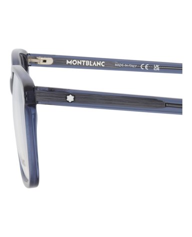 MONTURA ÓPTICA MONTBLANC DE ACETATO CON MONTURA CUADRADA (HOMBRE) EN AZUL AZUL Y TRANSPARENTE - 4