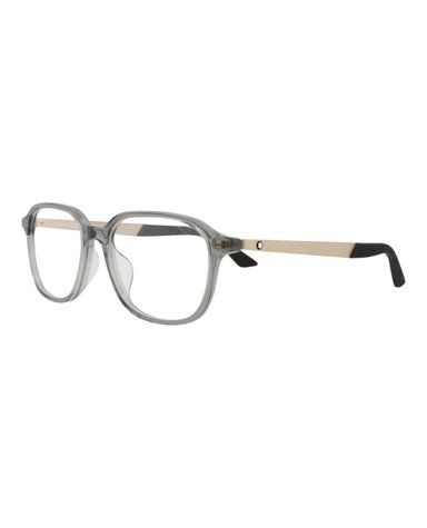 MONTURA ÓPTICA MONTBLANC DE ACETATO RECICLADO CON MARCO REDONDO (HOMBRE) EN GRIS DORADO TRANSPA - 2