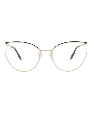 MONTURA ÓPTICA MARCO ÓPTICO DE METAL (MUJER) CON MARCO DE OJOS DE GATO DE ALEXANDER MCQUEEN EN DORADO TRANSPAREN - 1