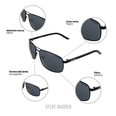 LENTES DE SOL STEVE MADDEN X17115 HOMBRE PROTECCIÓN UV - 3