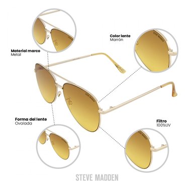 LENTES DE SOL STEVE MADDEN X17092 MUJER PROTECCIÓN UV - 3