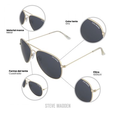 LENTES DE SOL STEVE MADDEN X17095 HOMBRE/MUJER PROTECCIÓN UV - 4