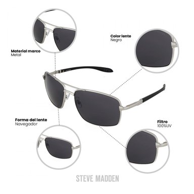LENTES DE SOL STEVE MADDEN X17116 HOMBRE PROTECCIÓN UV - 3