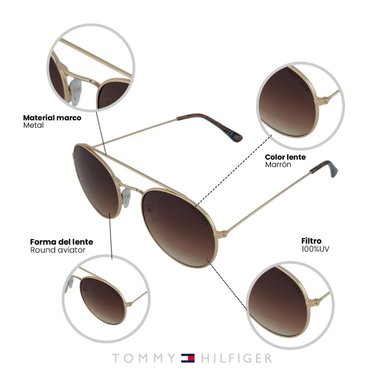 LENTES DE SOL TOMMY HILFIGER X64011 OUTLOOK HOMBRE PROTECCIÓN UV - 4