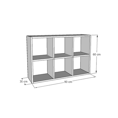 ORGANIZADOR WONDER WOOD MUEBLERÍA JUGUETERO MONTESSORI 6 COMPARTIMIENTOS MELAMINA NIÑOS Y NIÑAS BLANCO - 3