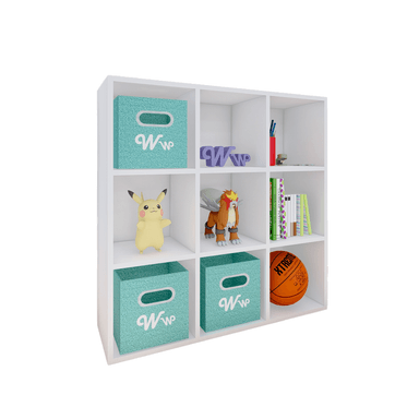 ORGANIZADOR WONDER WOOD MUEBLERÍA JUGUETERO MONTESSORI 9 COMPARTIMIENTOS MELAMINA NIÑOS Y NIÑAS BLANCO