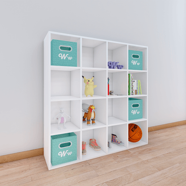 ORGANIZADOR WONDER WOOD MUEBLERÍA JUGUETERO MONTESSORI 16 COMPARTIMIENTOS MELAMINA NIÑOS Y NIÑAS BLANCO - 2