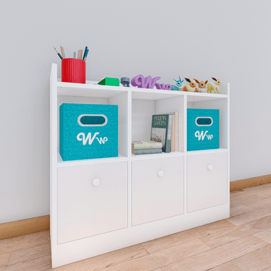 ORGANIZADOR WONDER WOOD MUEBLERÍA COMODA JUGUETERO MONTESSORI 3 COMPARTIMIENTOS Y 3 CAJONES MELAMINA BLANCO - 2