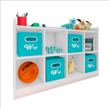 ORGANIZADOR WONDER WOOD MUEBLERÍA COMODA JUGUETERO MONTESSORI 8 COMPARTIMIENTOS MELAMINA BLANCO
