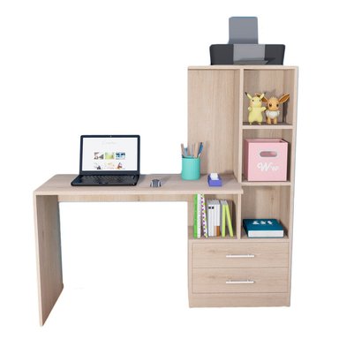 ESCRITORIO ORGANIZADOR ROBERT CON CAJONES WONDER WOOD MUEBLERIA NATURAL