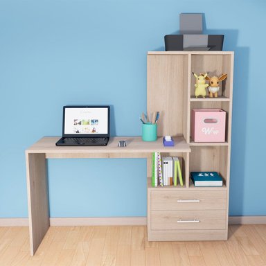 ESCRITORIO ORGANIZADOR ROBERT CON CAJONES WONDER WOOD MUEBLERIA NATURAL - 2