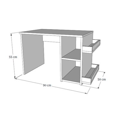 ESCRITORIO WONDER WOOD MUEBLERÍA + SILLA CON 2 COMPARTIMIENTOS Y 2 PORTACUENTOS AZUL PARA NIÑOS - 3