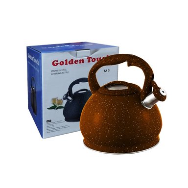 TETERA GOLDEN TOUCH GT-4500-M ACERO INOX MARRÓN 4.5 L ROCA VOLCANICA INT - 3