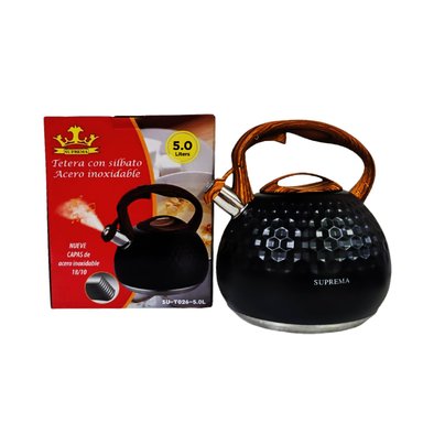 TETERA SUPREMA SU-T026-NG NEGRO 5 L 18/10 T026