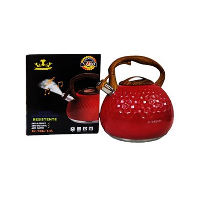 TETERA SUPREMA SU-T026-RJ ROJO 5 L 18/10 T026