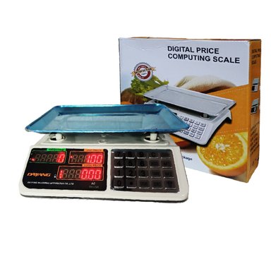 BALANZA DIGITAL BODEGUERA 40 KG DOBLE PANTALLA TECLADO DE ACERO