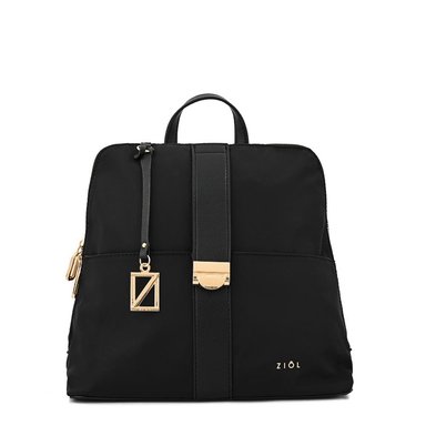 MOCHILA CRETA MUJER ZIOL NEGRO Y TEXTURA