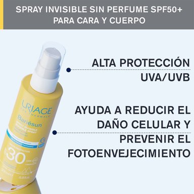 BLOQUEADOR SOLAR CORPORAL URIAGE BARIESUN SPRAY FRENTE LOS RAYOS UVA UVB LA LUZ AZUL SPF 50+ 200 ML - 3