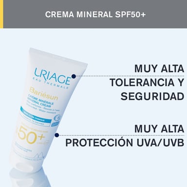 URIAGE BARIÉSUN CREMA MINERAL SPF50+ 100ML - PROTECCIÓN MUY ALTA PARA PIELES INTOLERANTES A FILTROS QUÍMICOS - 3