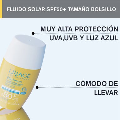 BLOQUEADOR SOLAR FACIAL URIAGE BARIESUN FLUIDO ULTRA LIGERO PIELES SENSIBLES SPF 50+ 30 ML - 3