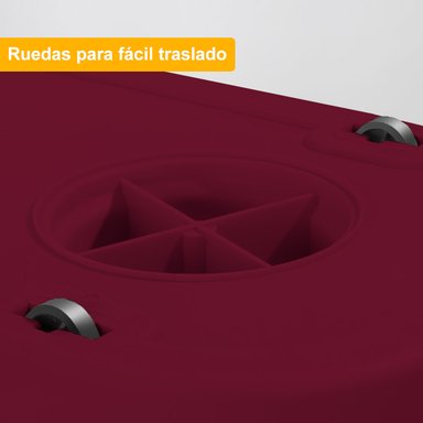 BALDE ESCURRIDOR TRAPEADOR GIRATORIO 3 MOPAS CUADRADO GUINDA - 4