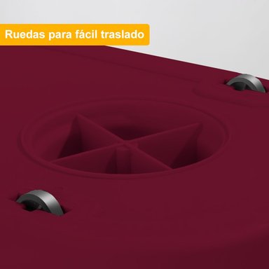BALDE ESCURRIDOR TRAPEADOR GIRATORIO AUTOMÁTICO CUADRADO GUINDA - 4