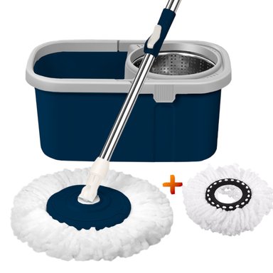 BALDE ESCURRIDOR TRAPEADOR GIRATORIO AUTOMÁTICO  CUADRADO AZUL