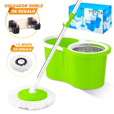 TRAPEADOR ESCURRIDOR GIRATORIO 2 MOPAS 88 VD Y COLGADOR DOBLE DE REGALO - 1