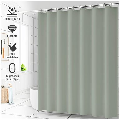 CORTINA DE BAÑO IMPERMEABLE PREMIUM VERDE U88