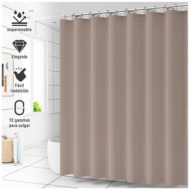 CORTINA DE BAÑO IMPERMEABLE PREMIUM MARRÓN U88