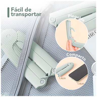 PACK X3 GANCHO COLGADOR DE ROPA PLEGABLE VD AJ9 - 4