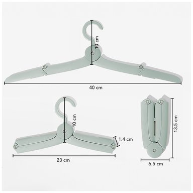 PACK X3 GANCHO COLGADOR DE ROPA PLEGABLE VD AJ9 - 6