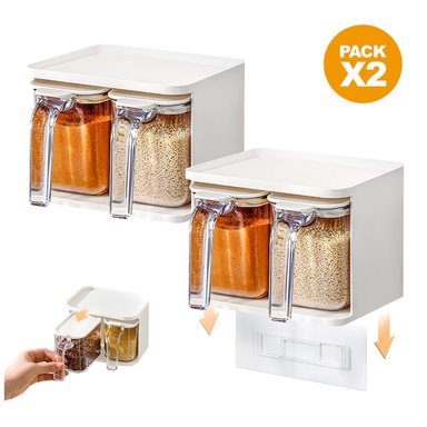 PACK 2 CONDIMENTERO SASHIJA COLGANTE CUCHARAS BG F48